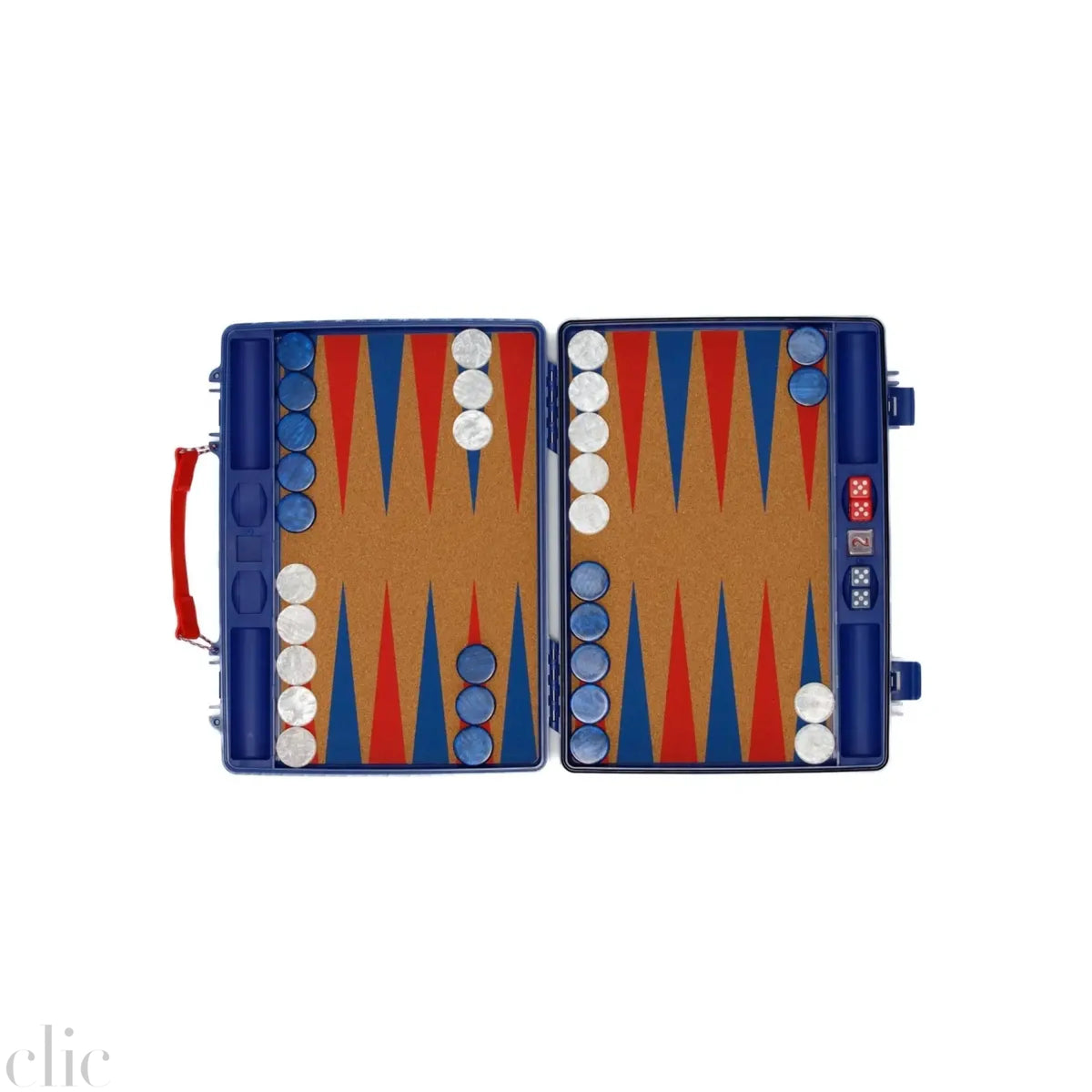 Travel Backgammon Set in Coral, from Gammn