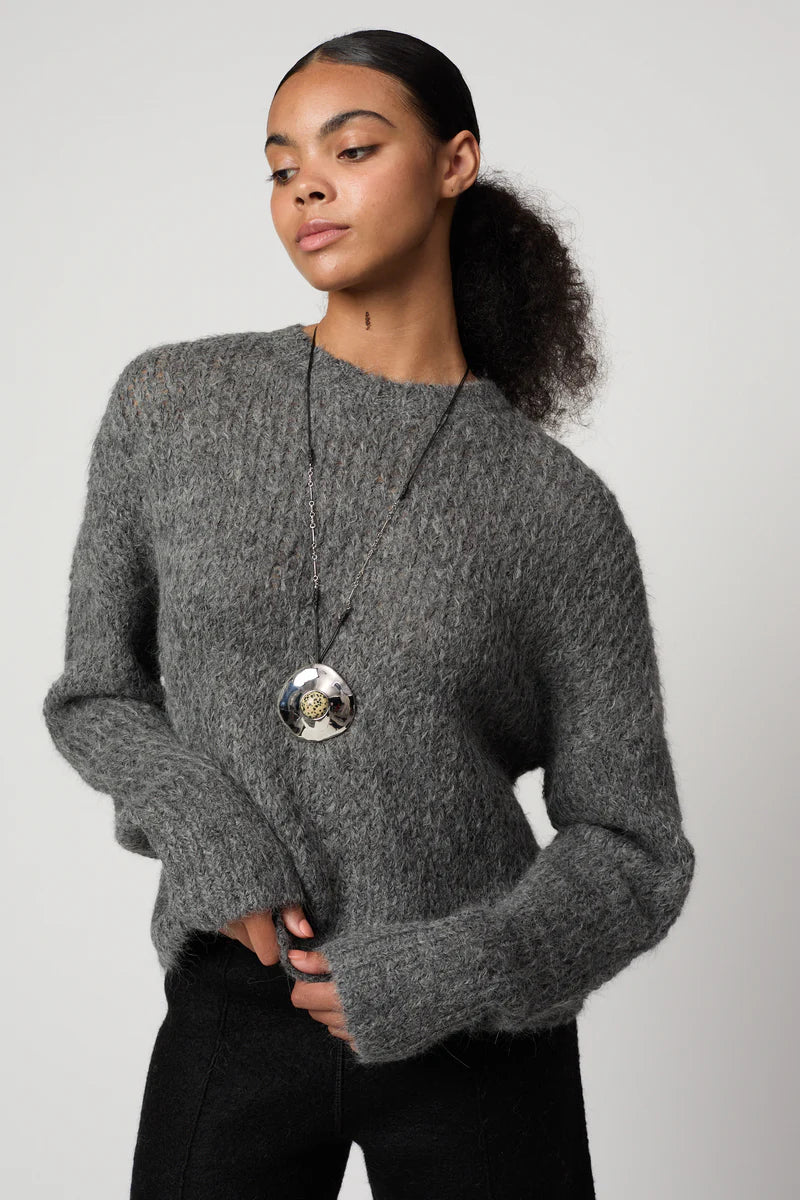 Bailey Top in Charcoal, from Atelier Delphine