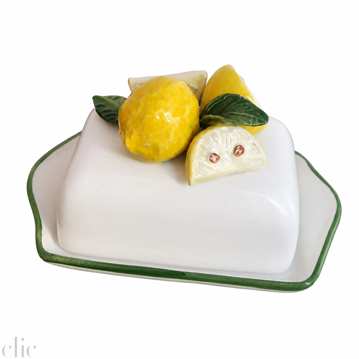 Majolica Lemon Butter Dish, from Au Bain Marie