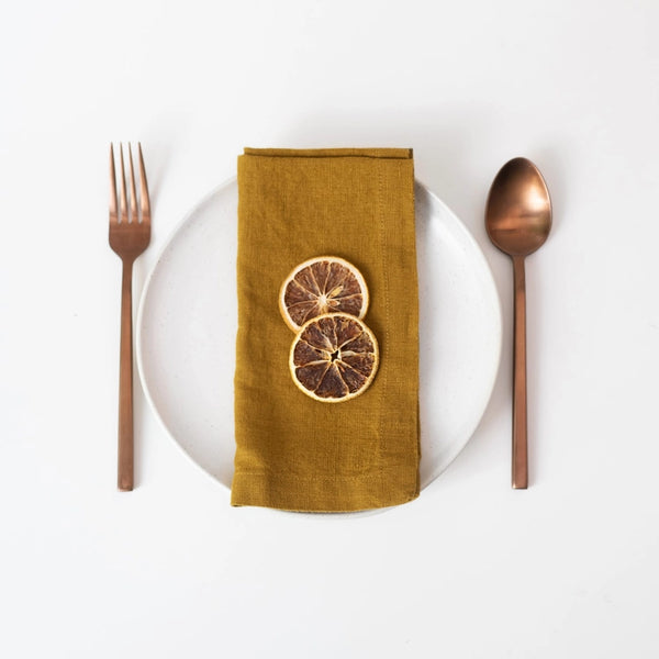 Bronze Linen Napkins Set of 2, from Linen Tales