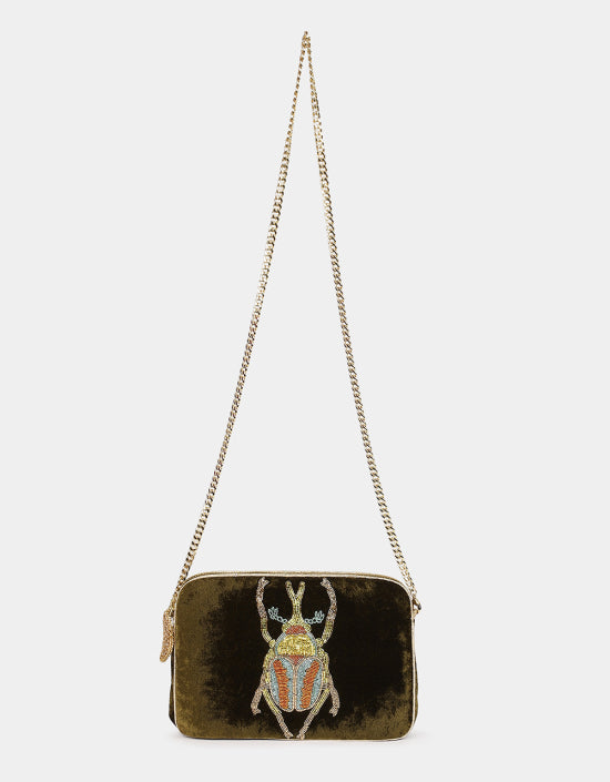 Beetle Sling Bag in Khaki, from Olivia Dar