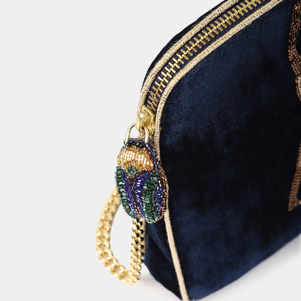 Beetle Sling Bag in Navy, from Olivia Dar