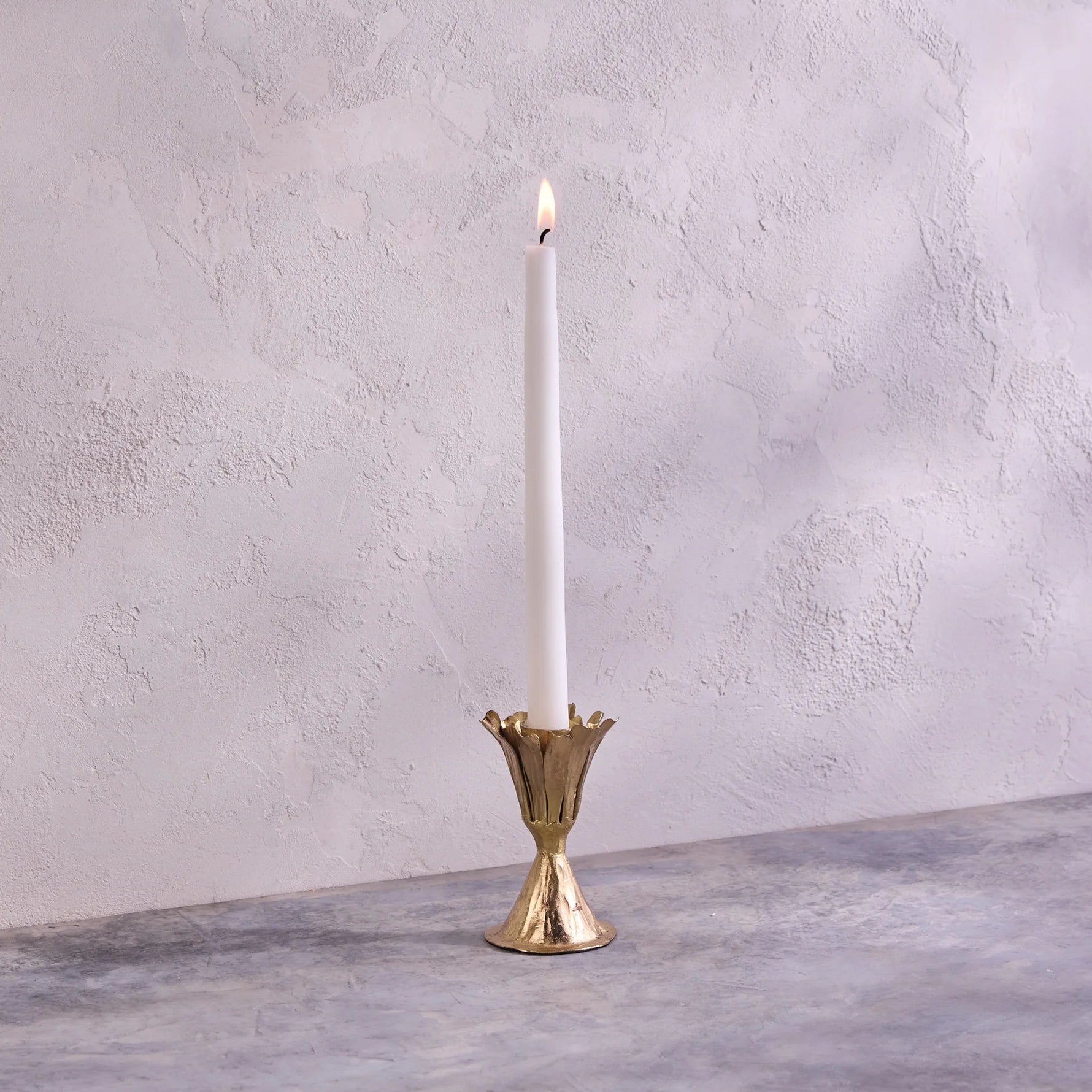 Small Gold Floral Candleholder, from Be Home