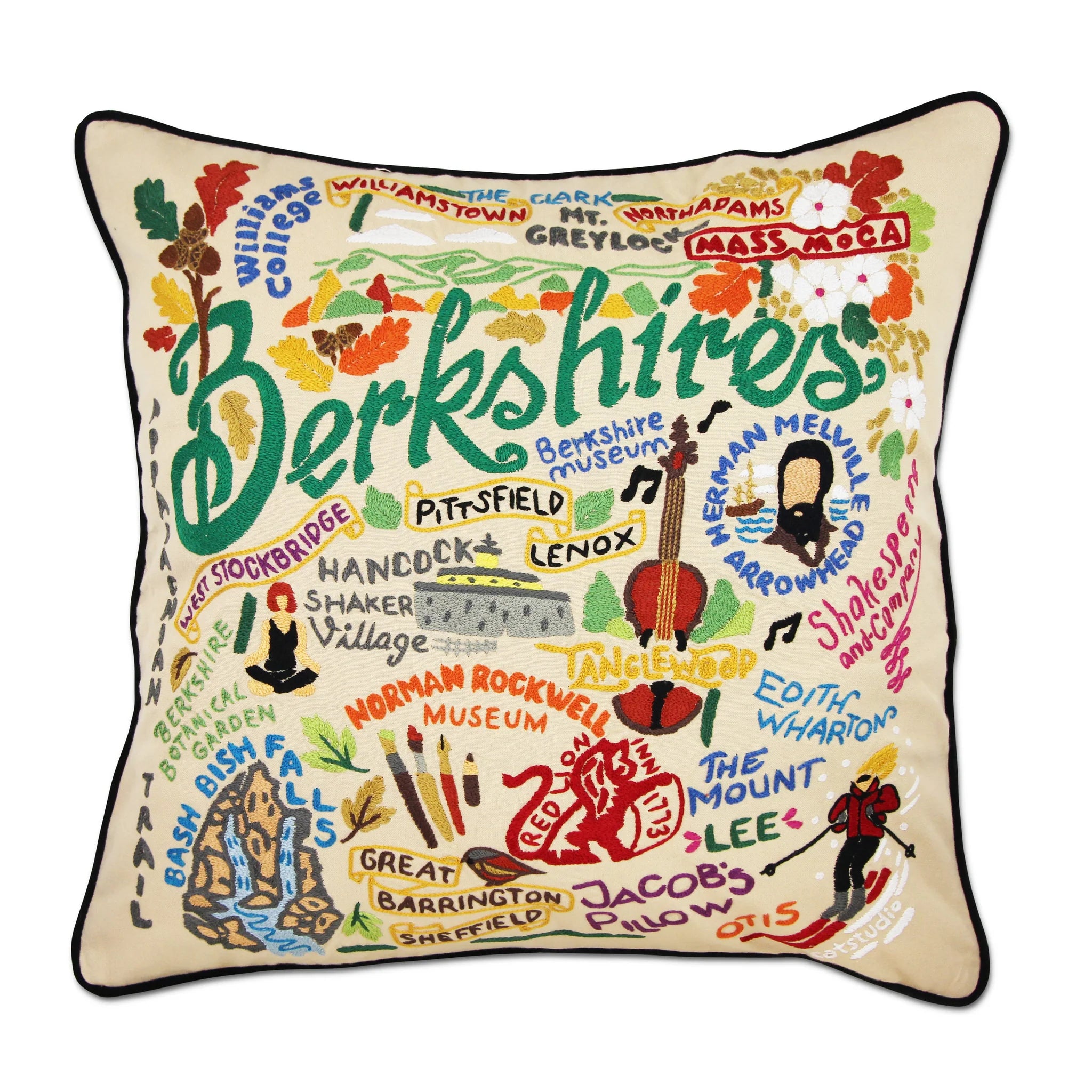 Berkshire Embroidered Pillow, from Catstudio