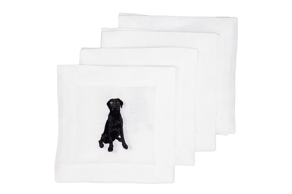 Black Lab Cocktail Napkins, from Lettermade