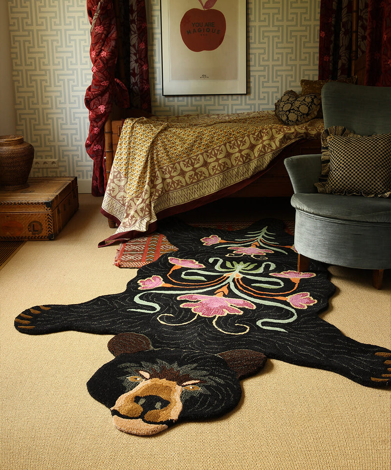 Extra Large Blooming Bear Rug, from Doing Goods