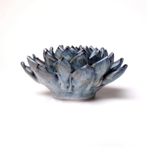 Ceramic Flower Wall Art in Succulent Blue 6, from Chive