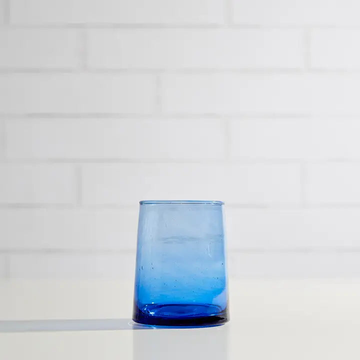 Moroccan Cone Glassware in Blue, from Verve Culture