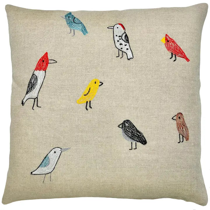 Backyard Birds Pillow, from K Studio