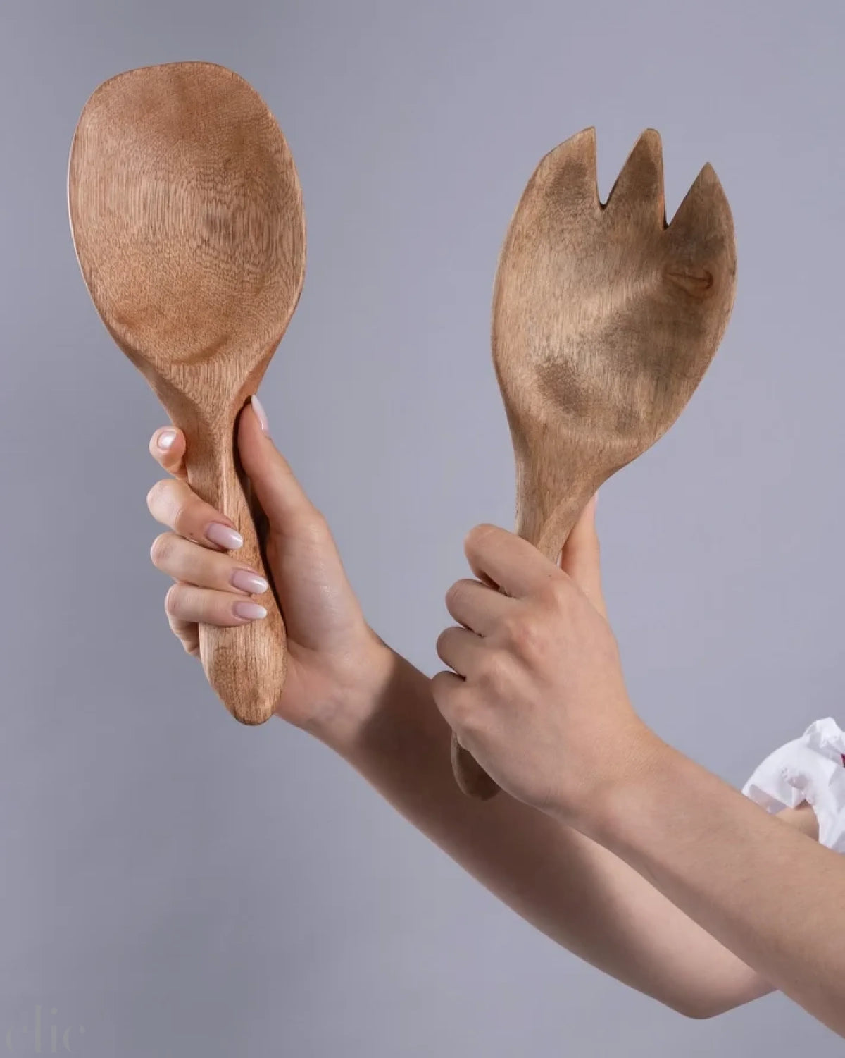 Peruvian Wooden Salad server Set