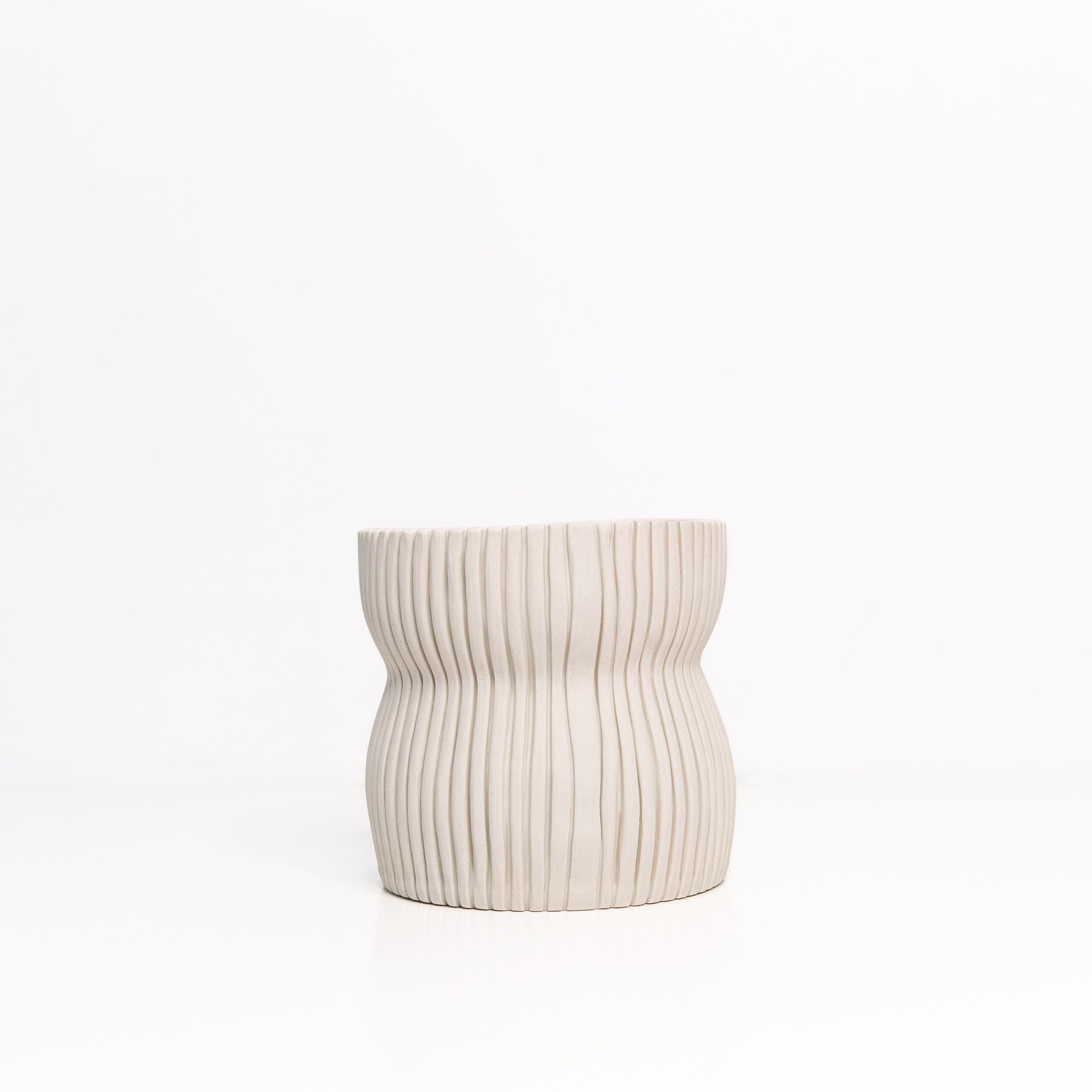 Round Curvy 2.0 Vase in Cream, from CYM
