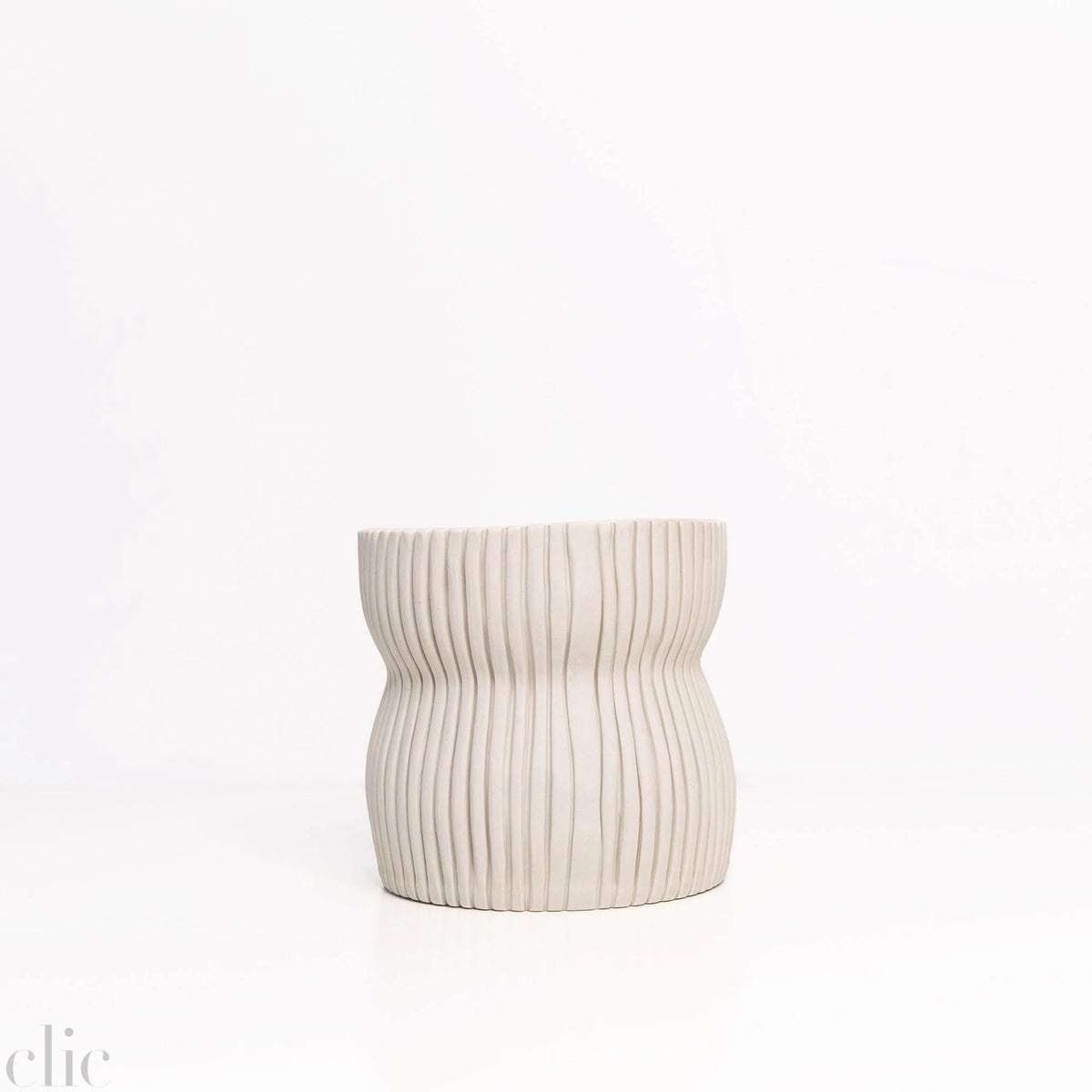 Round Curvy 2.0 Vase in Cream, from CYM