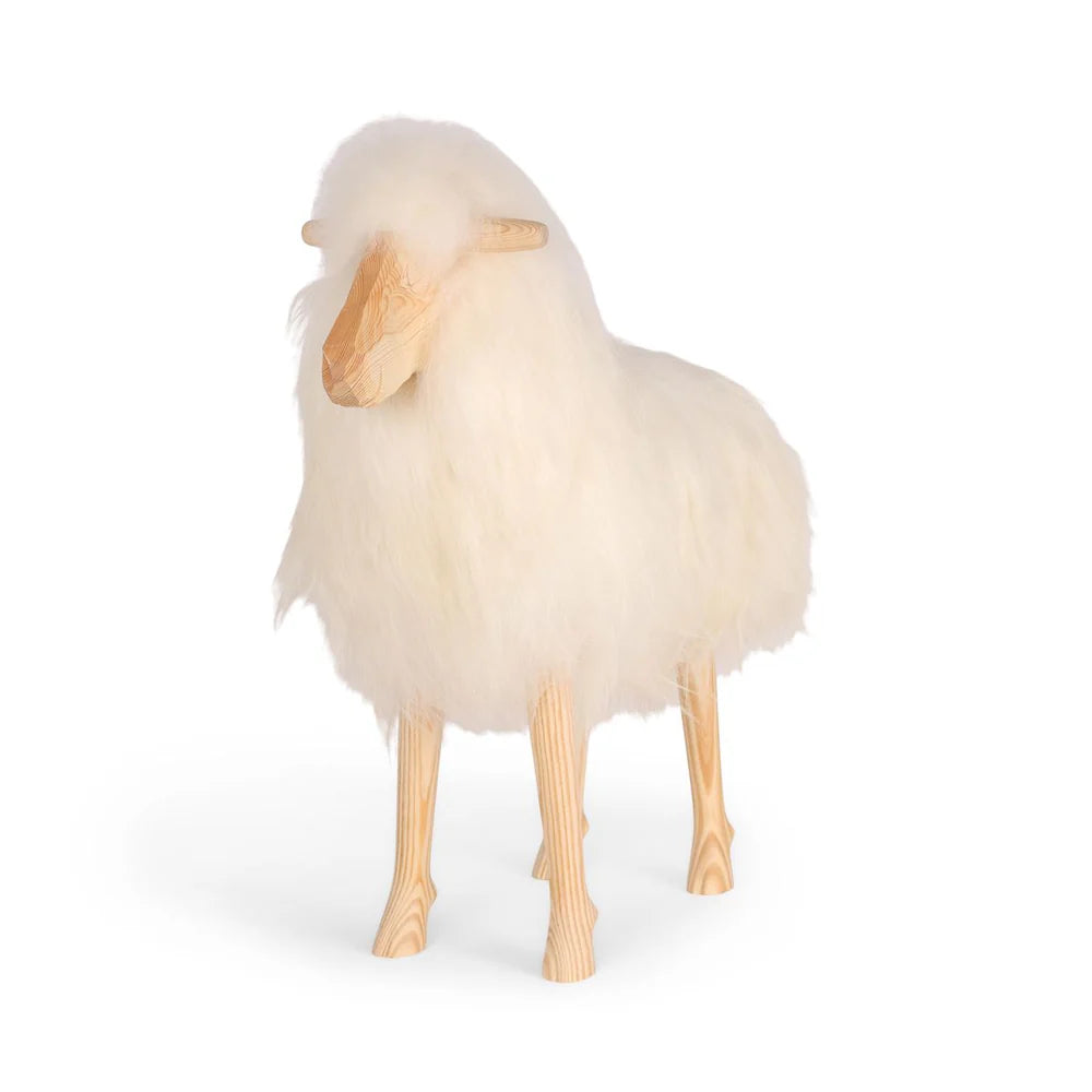 Long Wool Standing Sheep in Off White, from Natures Collection