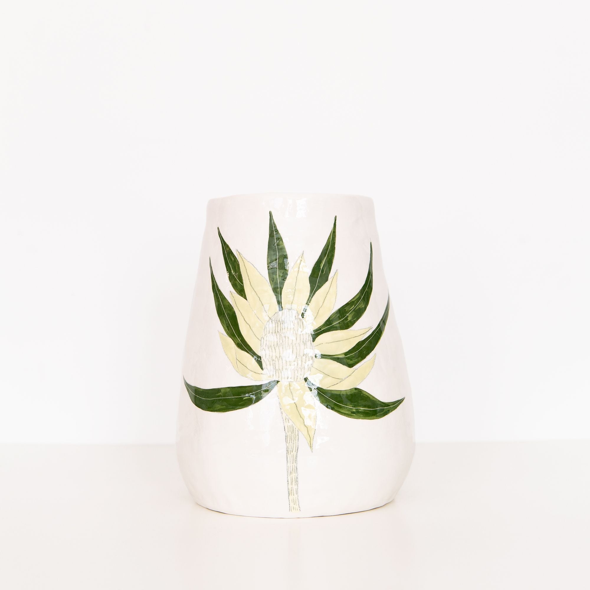 Large Flower Vase in White, from Gemma Orkin Ceramics