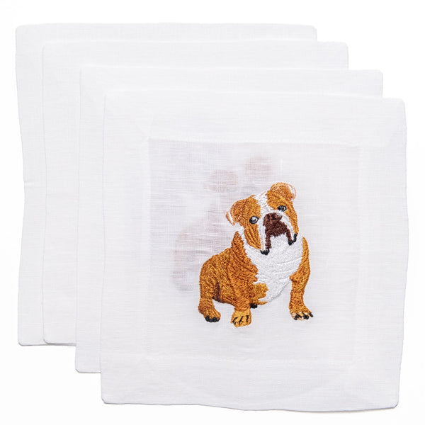 English Bulldog Cocktail Napkin, from Lettermade