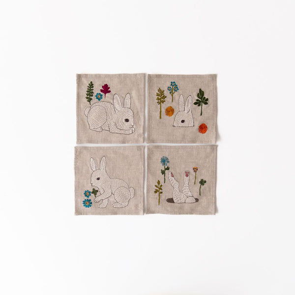 Bunnies and Blooms Napkin Set, from Coral & Tusk