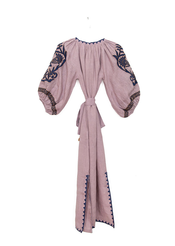 Vita Fleur Puff Veronica Dress in Ash Purple, from Benaras by Citrus