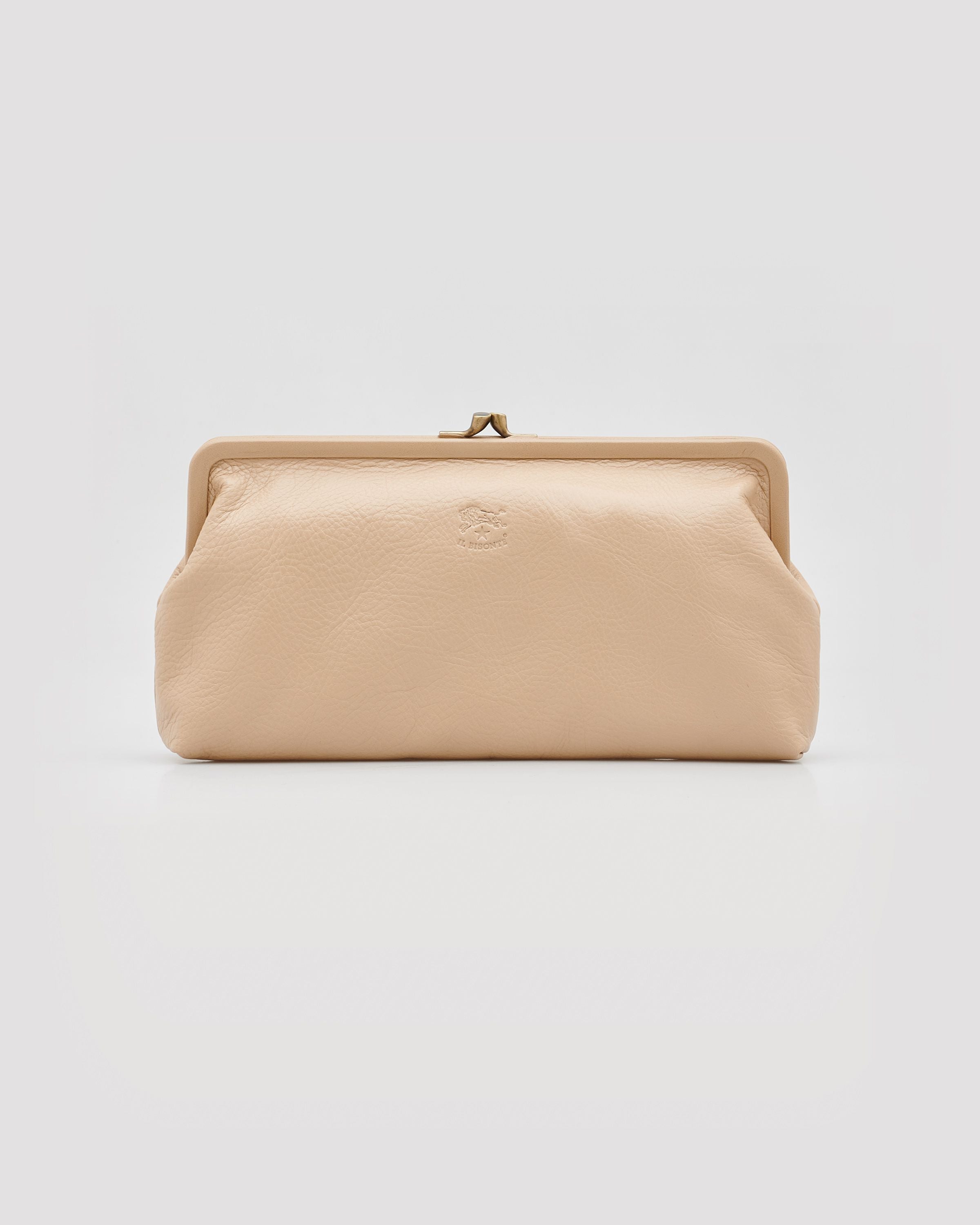 Manuela Clutch in Caffe Latte, from IL Bisonte