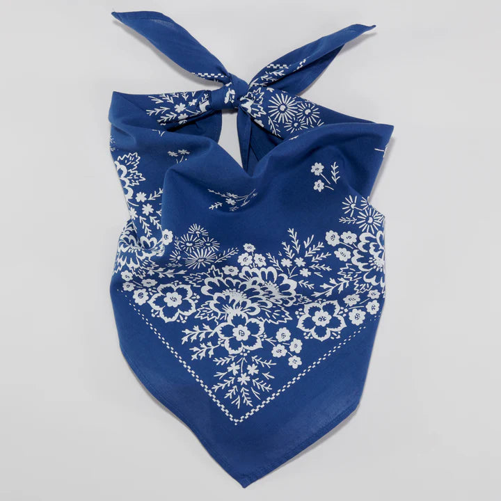 Cotton Field Bandana in Azure Blue, from Last Chance Textiles