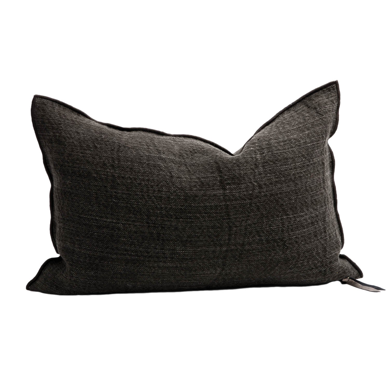 Canvas Nomade Pillow 16"x24" in Charbon, from Maison De Vacances