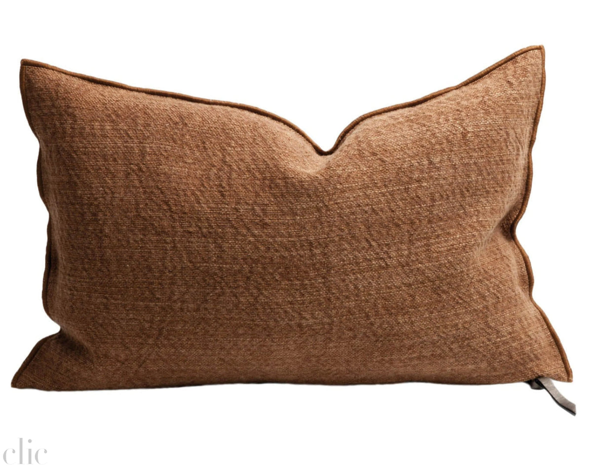 Canvas Nomade Pillow 16"x24" in Terracotta, from Maison De Vacances