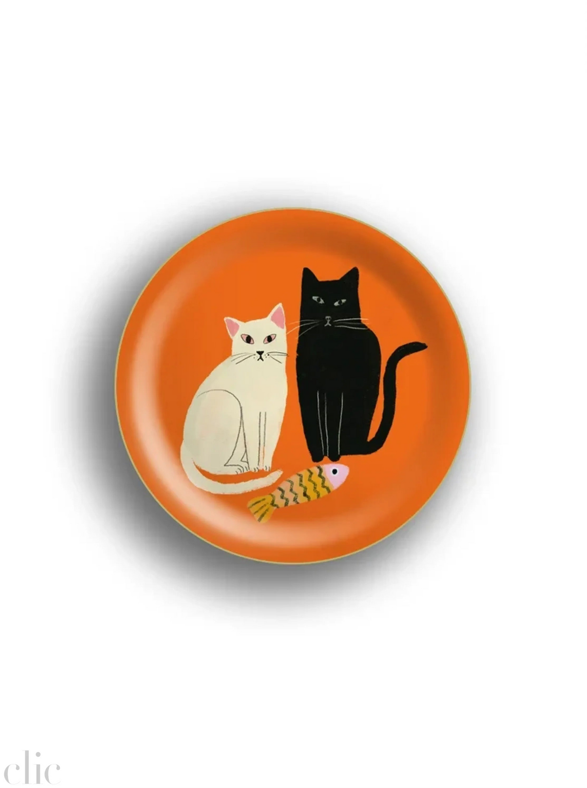 Cats with Fish Mini Tray in Orange, from Avenida Home