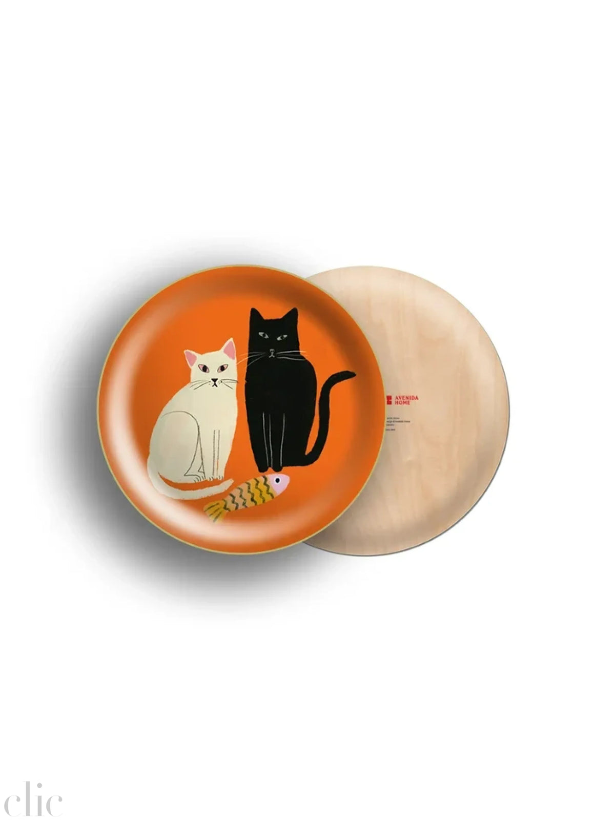 Cats with Fish Mini Tray in Orange, from Avenida Home