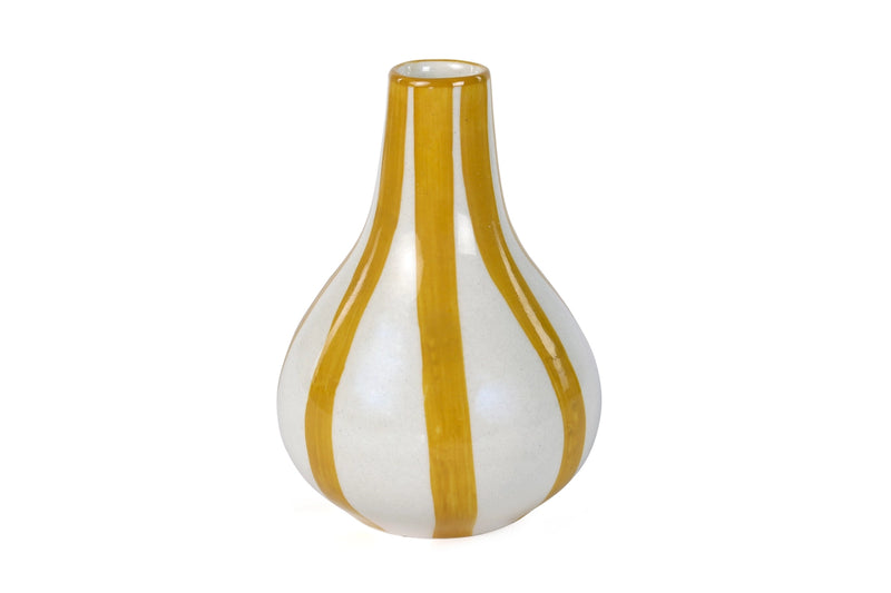 Ceramic Bud Vase in Yellow, from Casa Amarosa