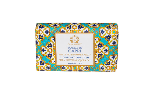 Take Me To Capri White Fig & Summer Peach Bar Soap, from Casa Amalfi