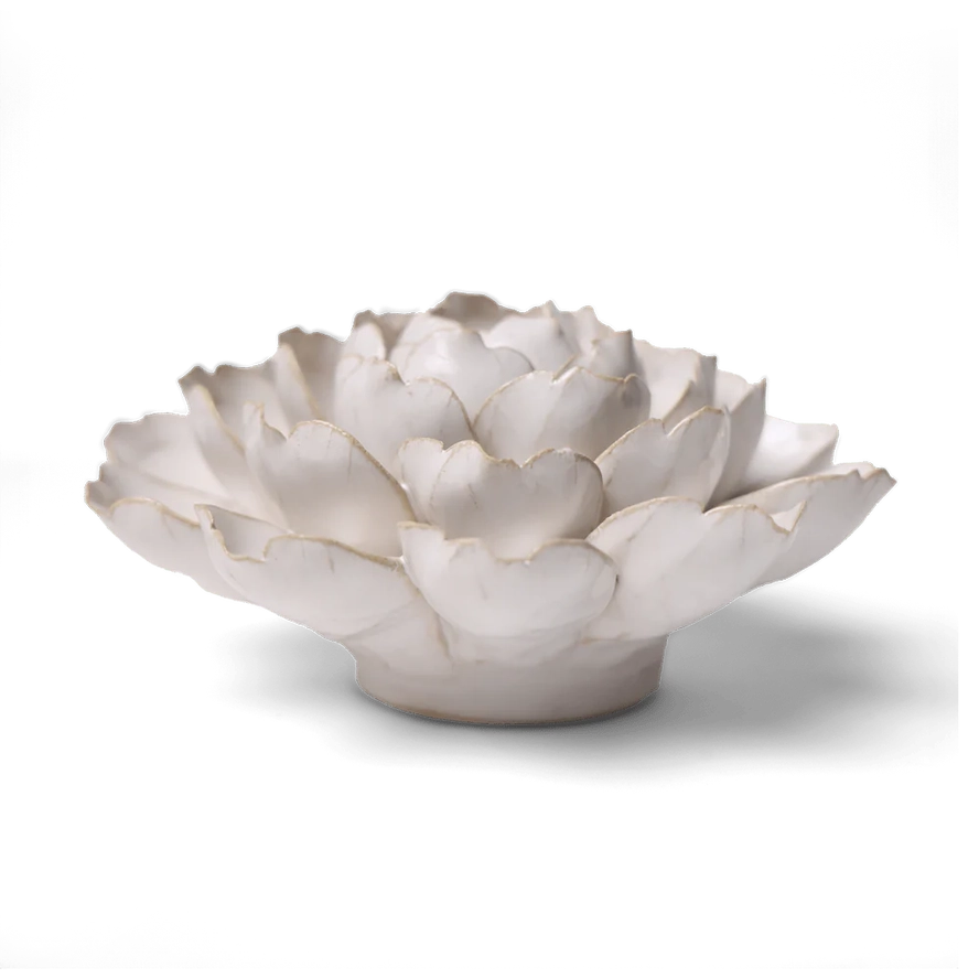 Coastal Ceramic Flower in Ivory Mofo, from Chive