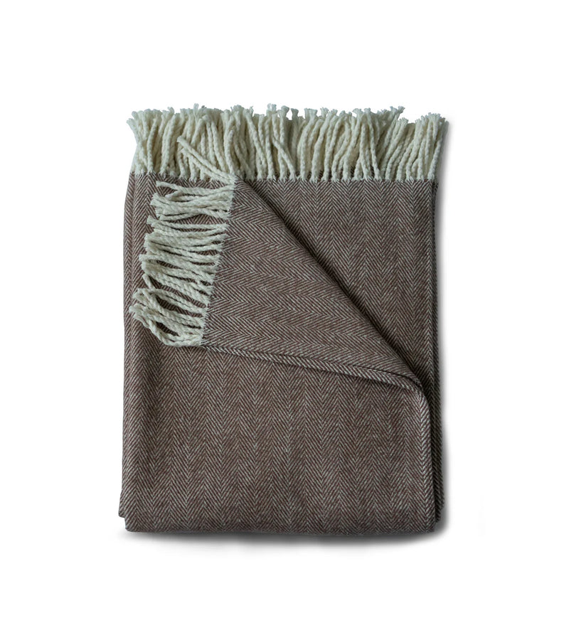 100% Cotton Herringbone Throw in Cedar, from Evangeline Linens
