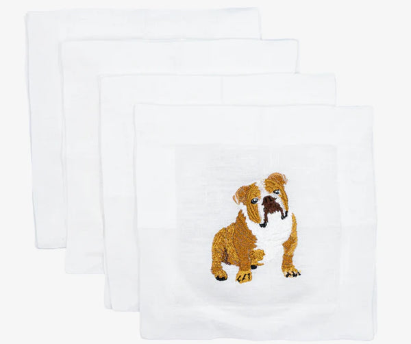 English Bulldog Cocktail Napkin, from Lettermade