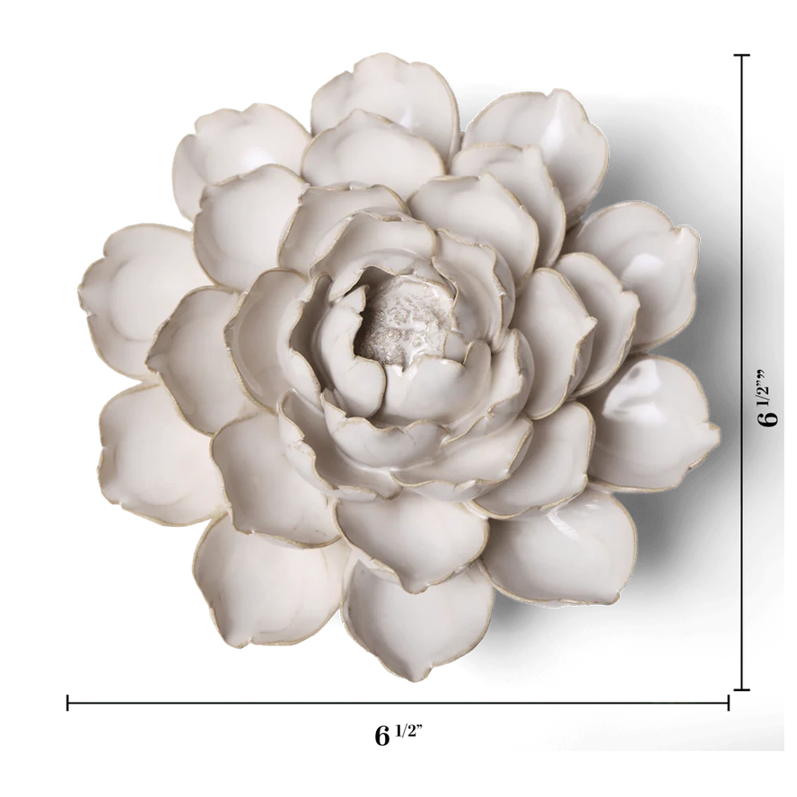 Coastal Ceramic Flower in Ivory Mofo, from Chive