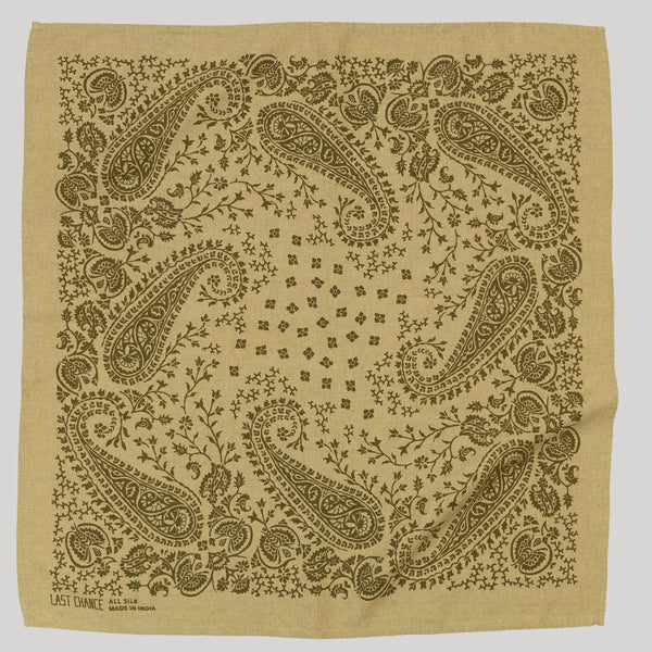 Natural Dye Silk Bandana in Chebula, from Last Chance Textiles