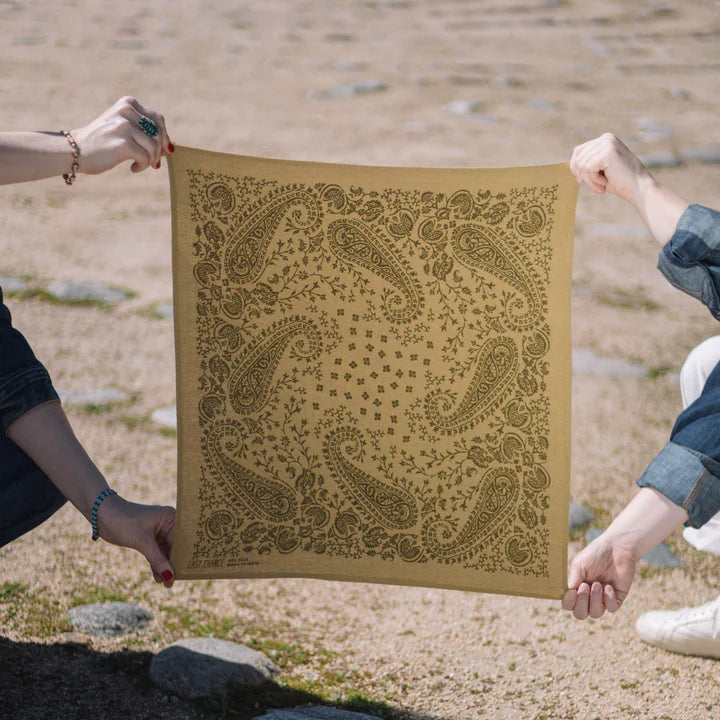 Natural Dye Silk Bandana in Chebula, from Last Chance Textiles