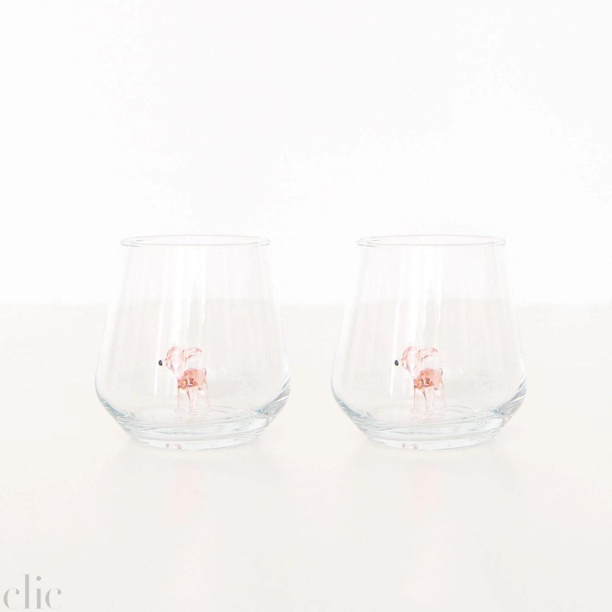 Bambi Drinking Glass in Pink