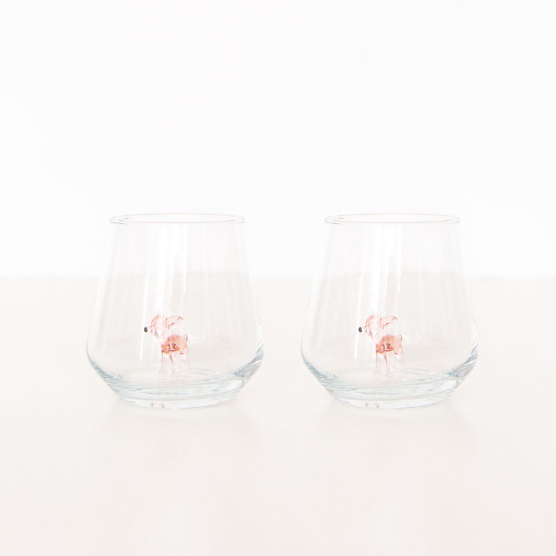Bambi Drinking Glass in Pink, from Minizoo