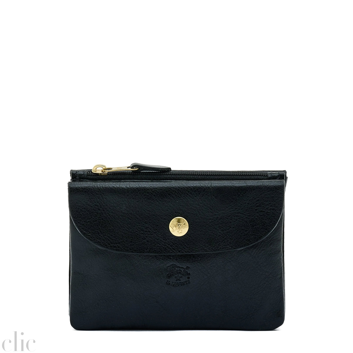Classic Pouch in Black, from IL Bisonte
