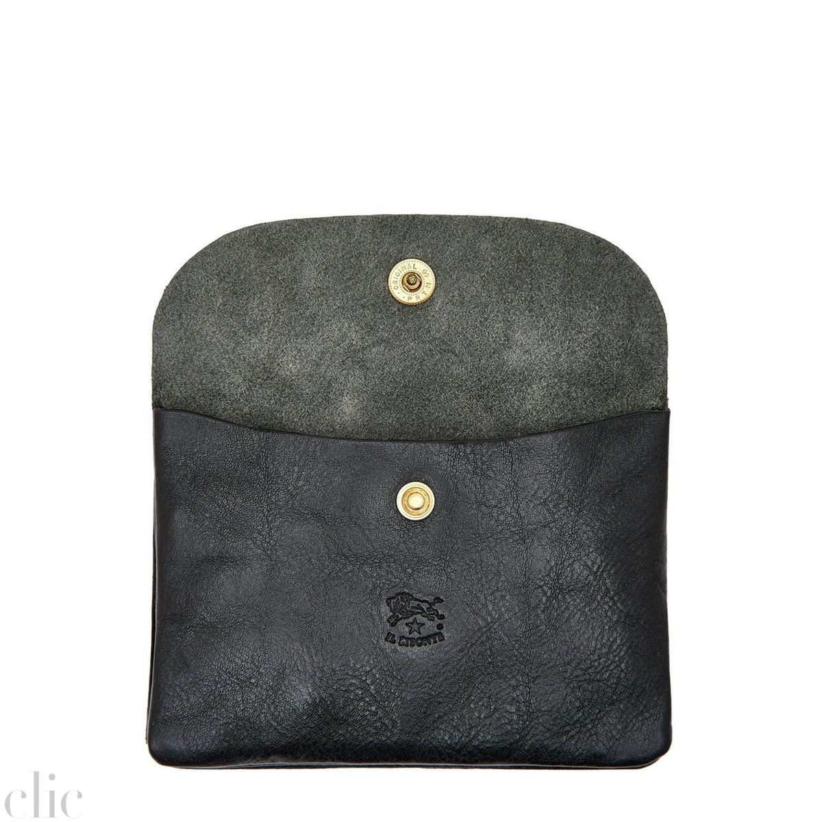 Classic Pouch in Black, from IL Bisonte