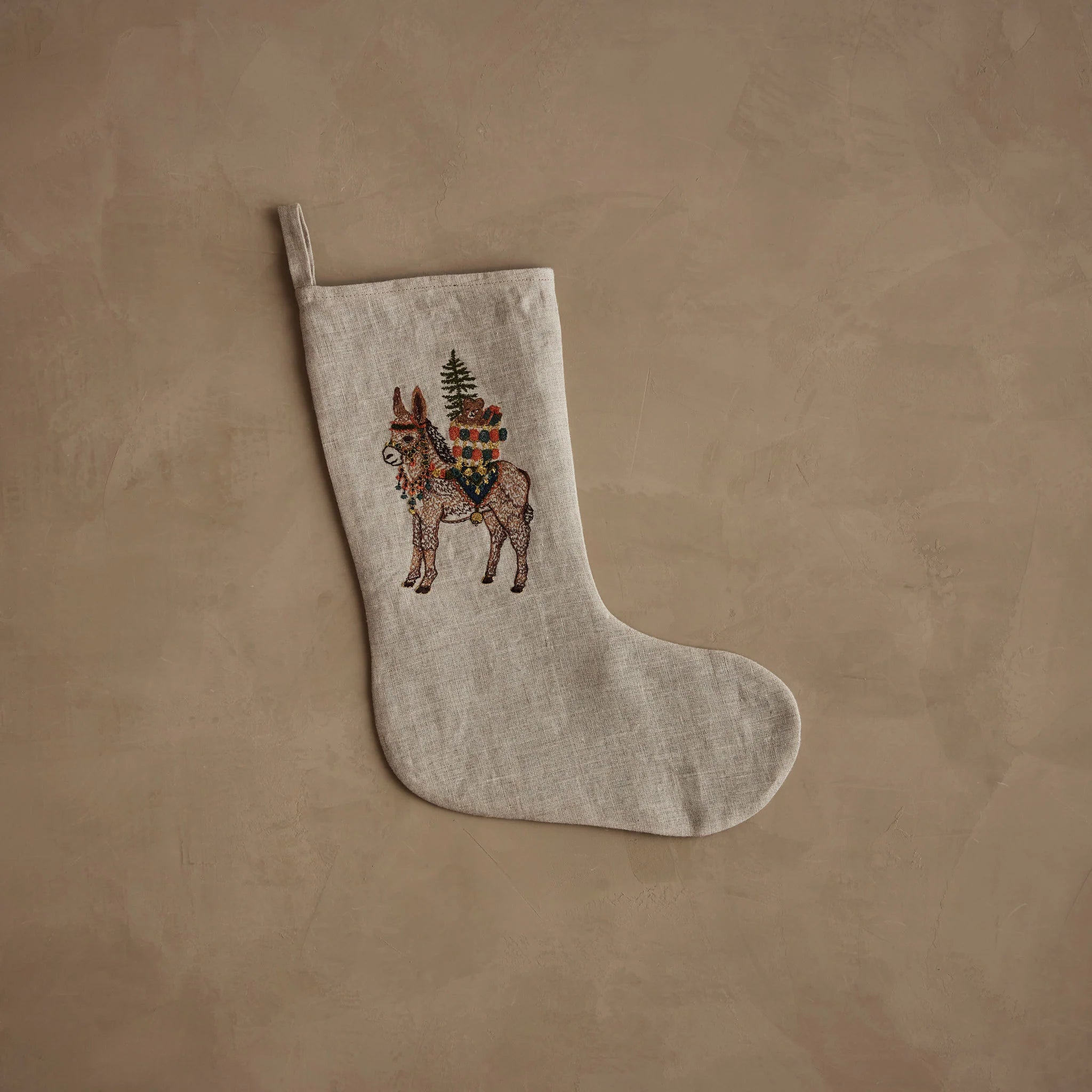 Small Christmas Donkey Stocking, fromcoral & Tusk