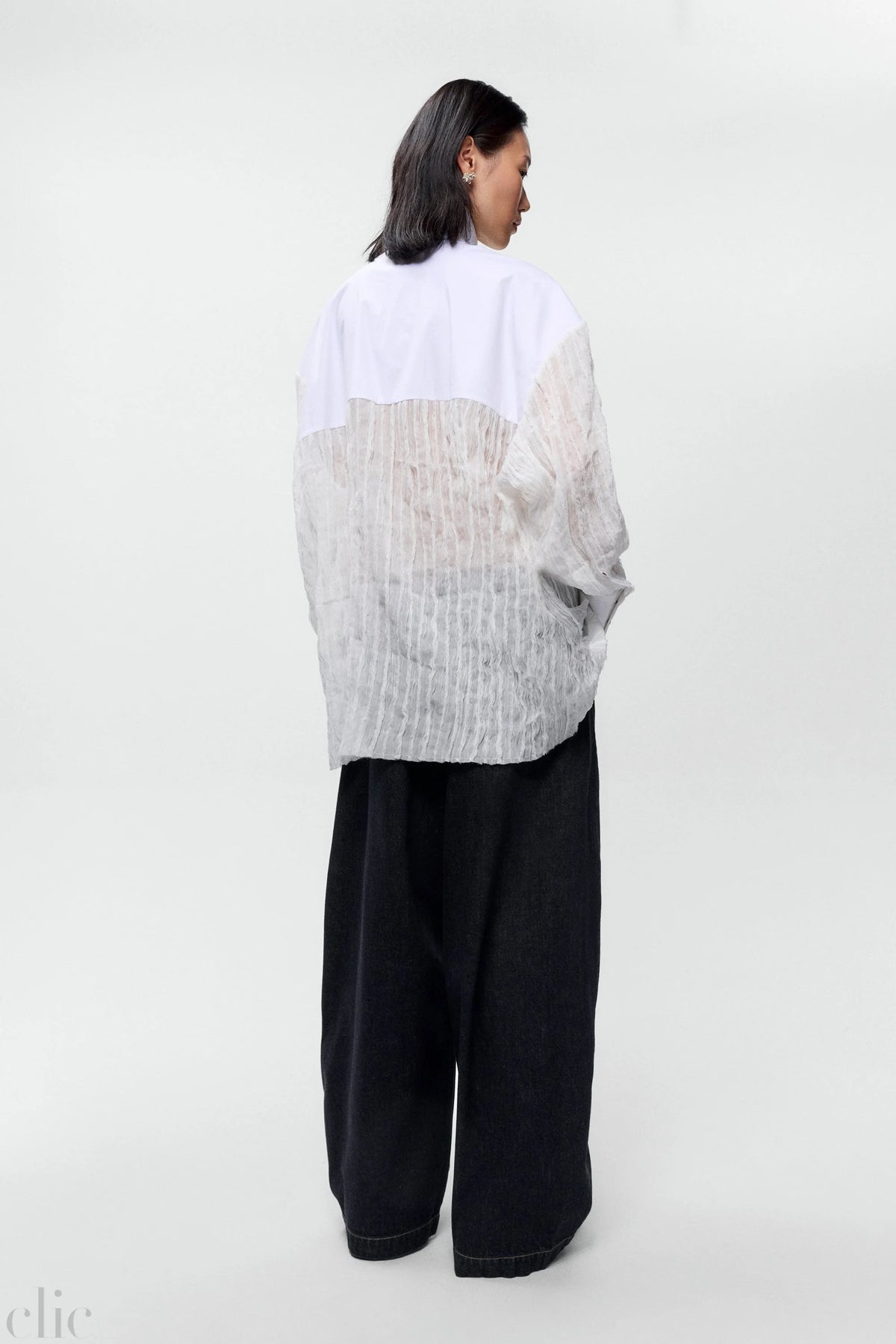 Crinkled Shirt in White, from Cordera