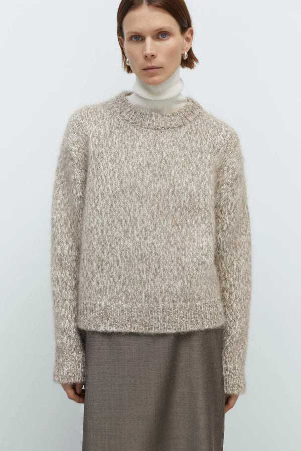 Chunky Sweater in Beige Melange, from Cordera