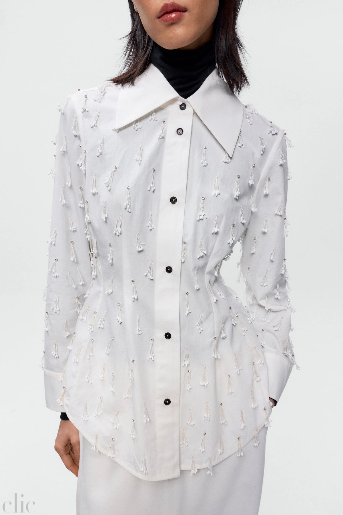 Petalos Shirt in White, from Cordera