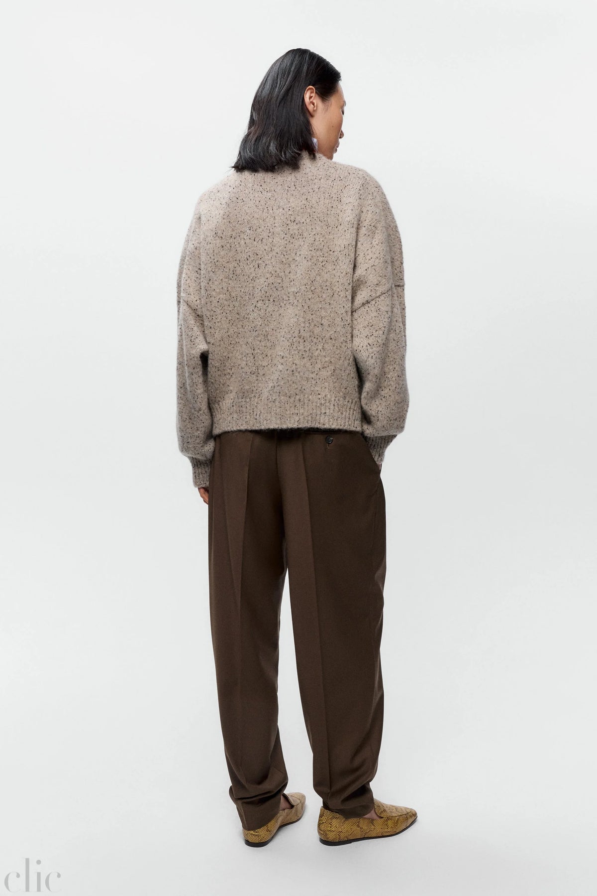 Speckled Cardigan in Piedra, from Cordera