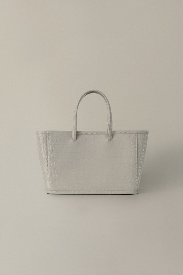 Ain Croco Tote Bag in Ivory, from Nothing Written