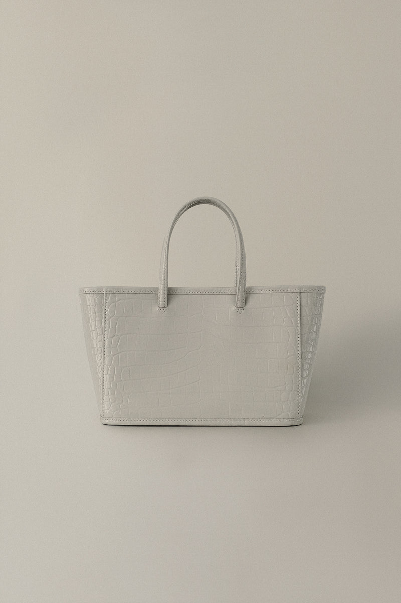 Ain Croco Tote Bag in Ivory, from Nothing Written