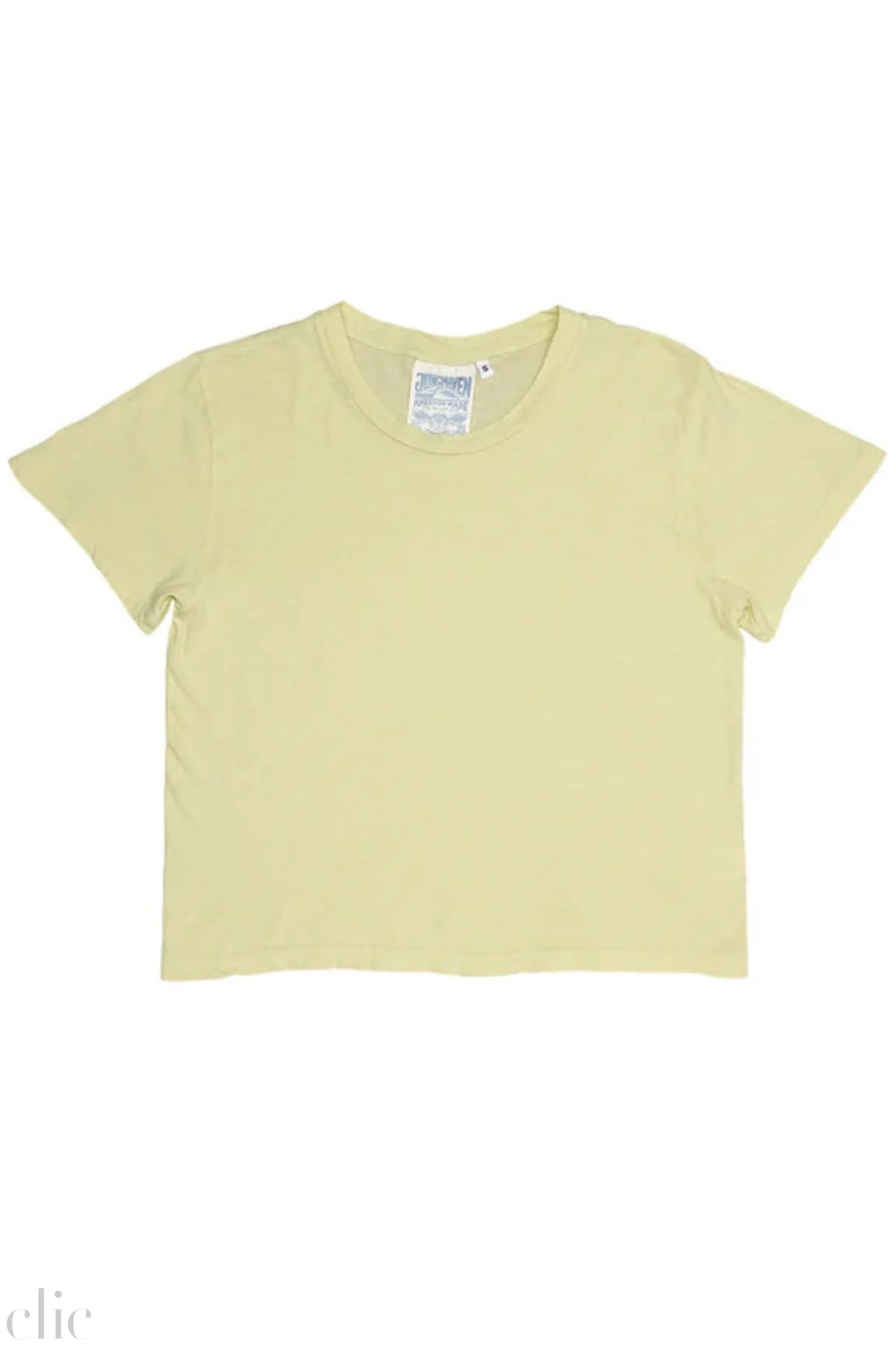 Cropped Ojai Tee in Sunbleached Yellow, from Jungmaven