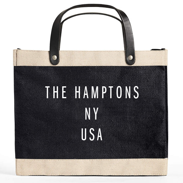 The Hamptons Petite Market Bag in Black, from Apolis