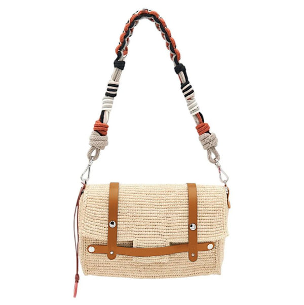 Bihan Bag in Natural and Cognac Leather, from My Bob