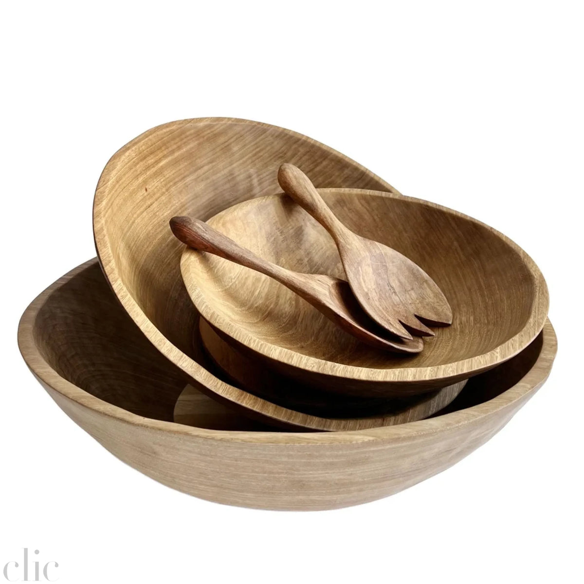 Peruvian Wooden Salad server Set